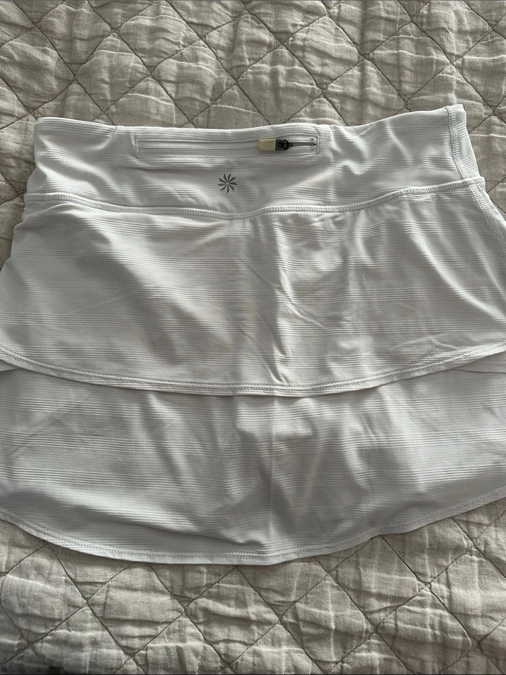 Athleta White Layered Athletic Skort